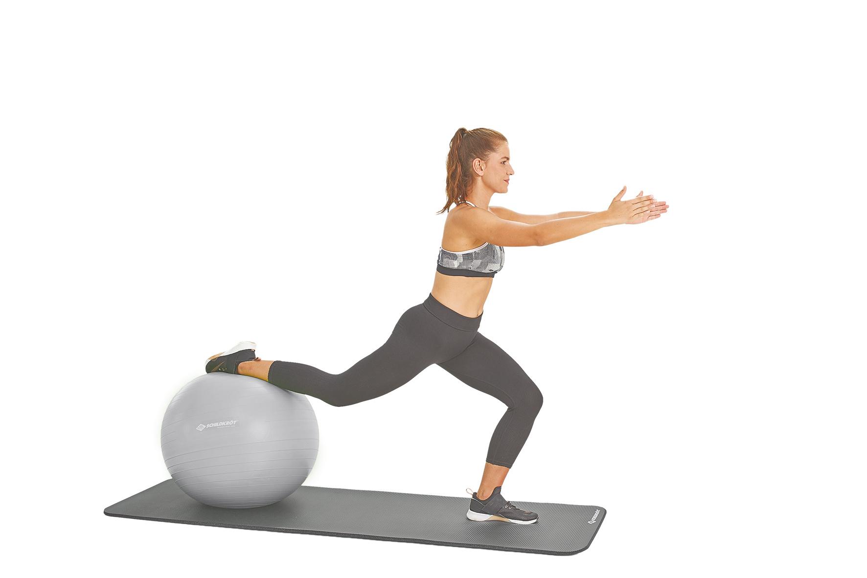 Produktbild Schildkröt-Fitness - Gymnastikball 55 cm, phthalatfrei, mit Ballpumpe, silber 6 von 18