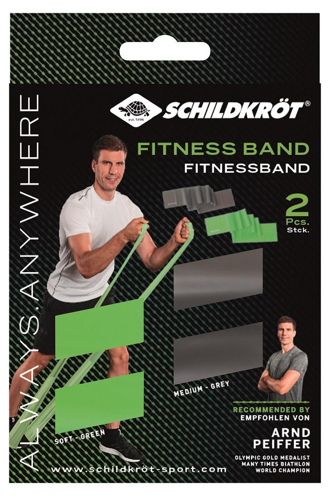 Produktbild Schildkröt Fitness - Fitnessbänder 2er Set, Latexfrei, Grün-Anthrazit 4 von 4