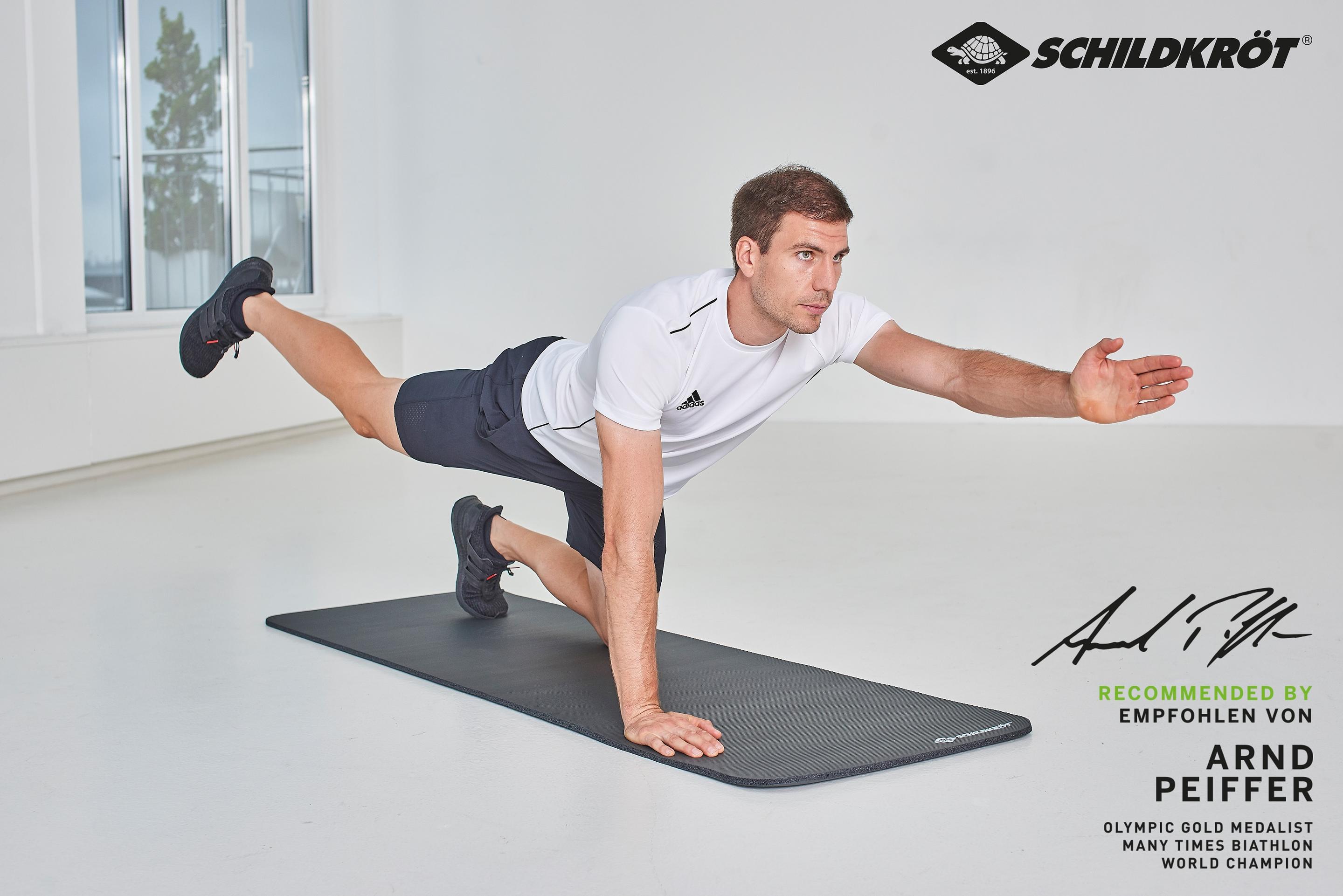 Produktbild Schildkröt-Fitness - Fitnessmatte 10 mm, Grau, mit Tragegurt 4 von 7