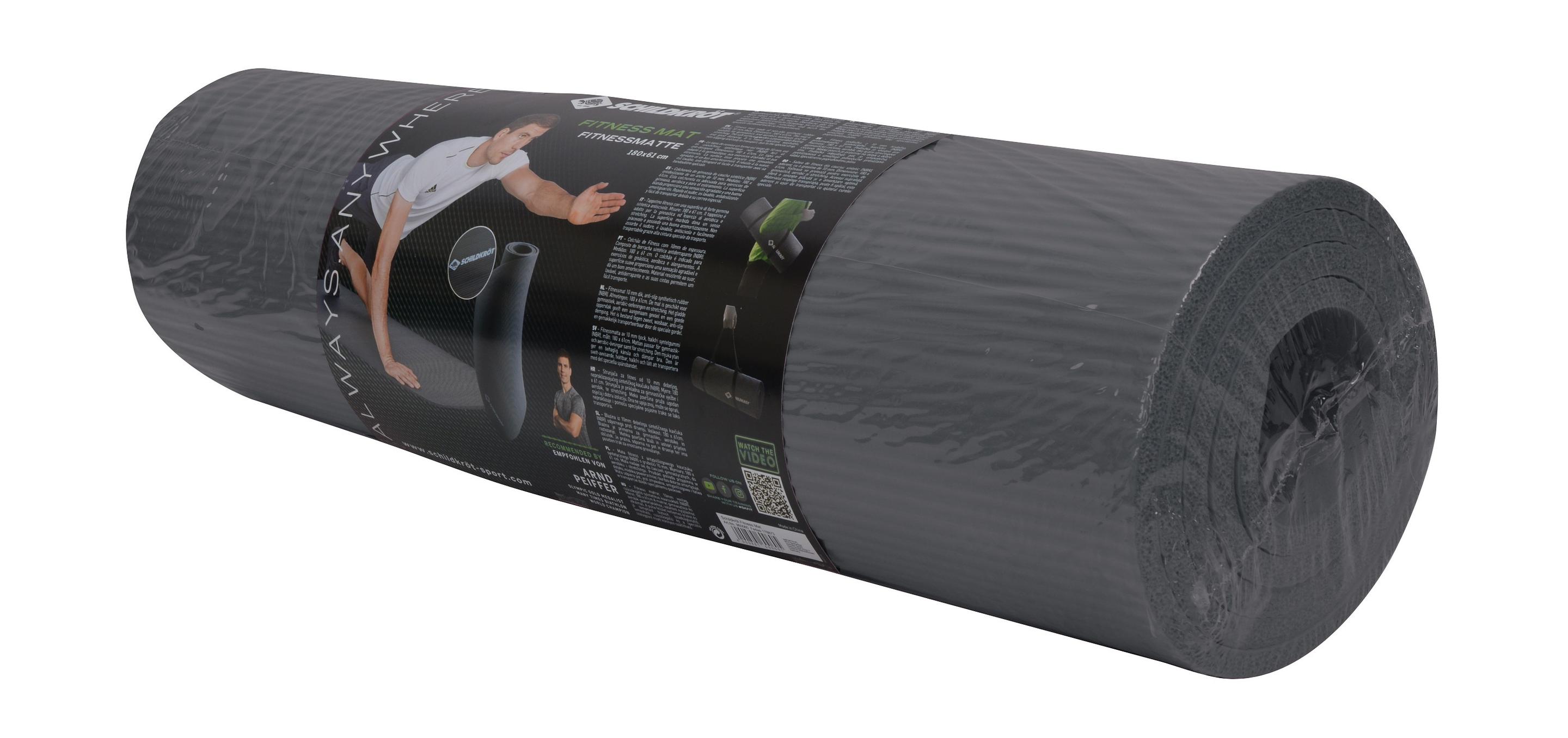 Produktbild Schildkröt-Fitness - Fitnessmatte 10 mm, Grau, mit Tragegurt 7 von 7