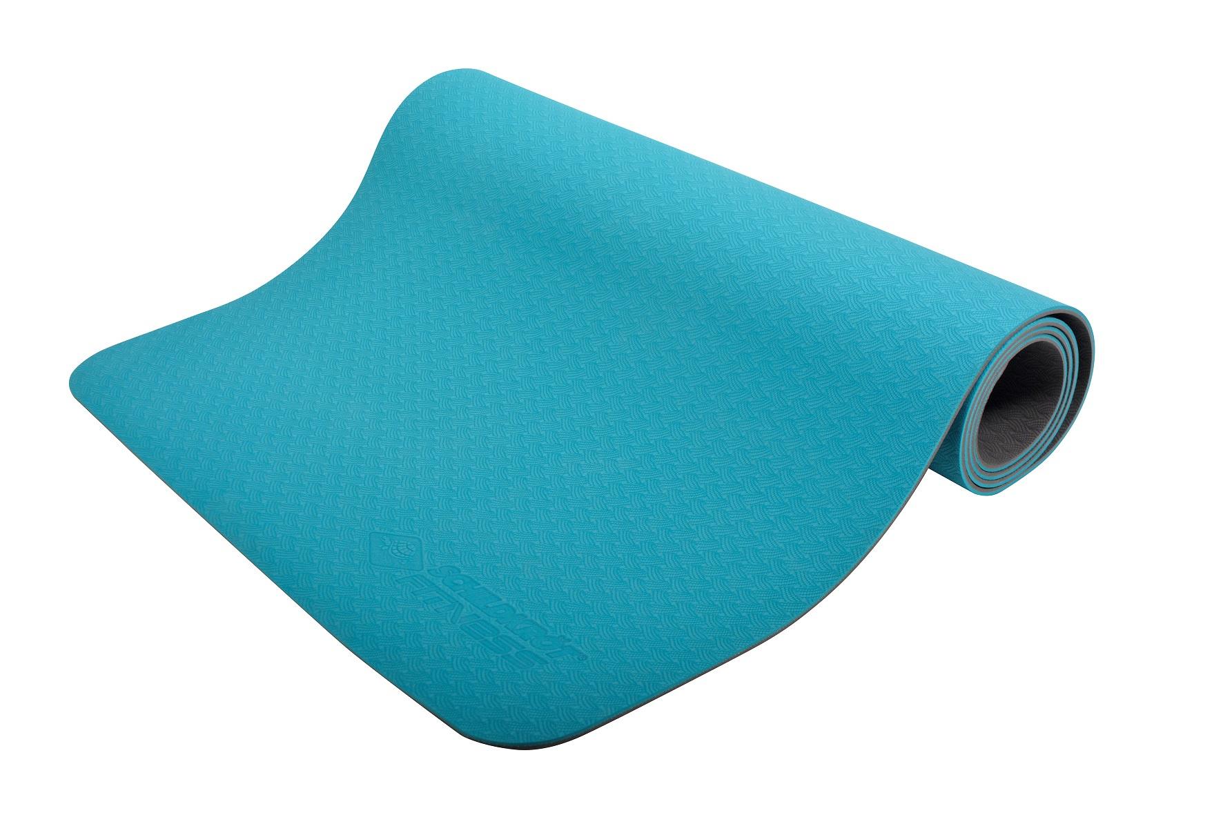 Schildkröt-Fitness - BICOLOR Yogamatte, Petrol-Anthrazit, 4mm, PVC-frei, im Carrybag