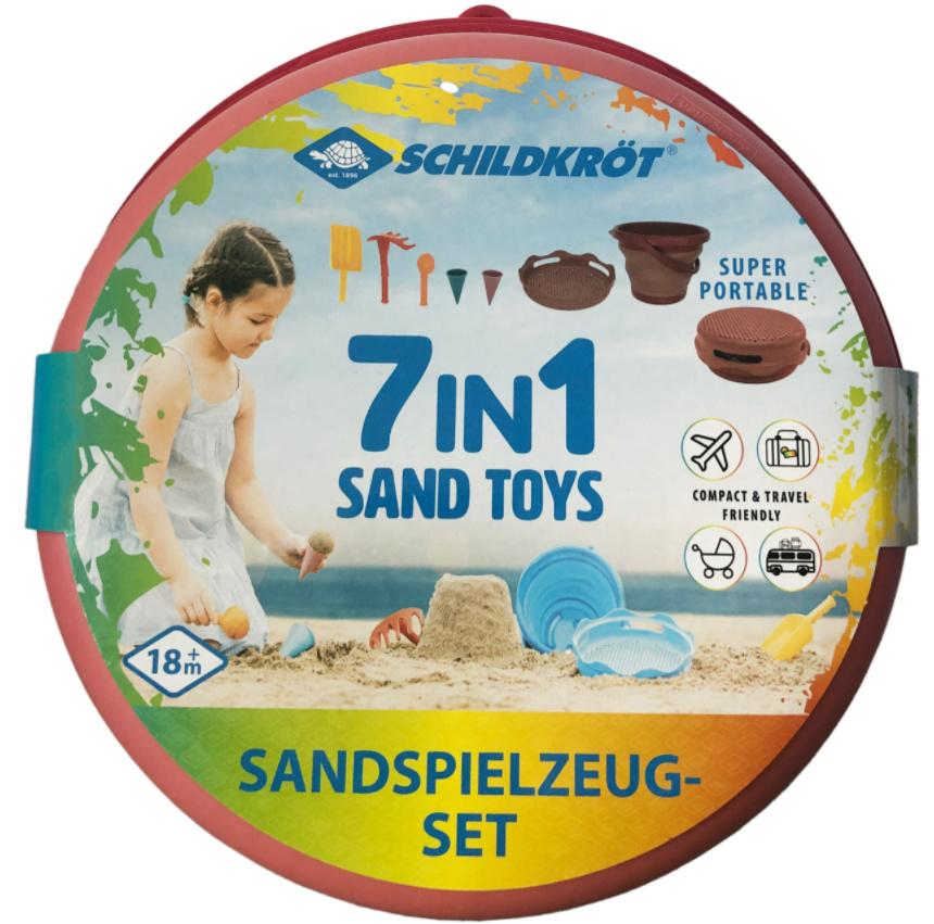 Produktbild Schildkröt-Funsports - 7in1 Sand Toys Falteimer Set, Farbe: Rot 8 von 9
