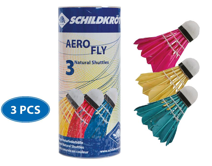 Schildkröt - Badminton Ball Aero Fly, 3er Dose, farbig gemischt