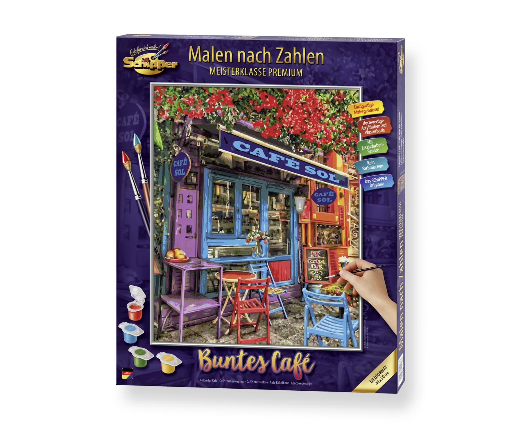 Schipper Malen nach Zahlen - Motiv Gruppe Premium - Buntes Café