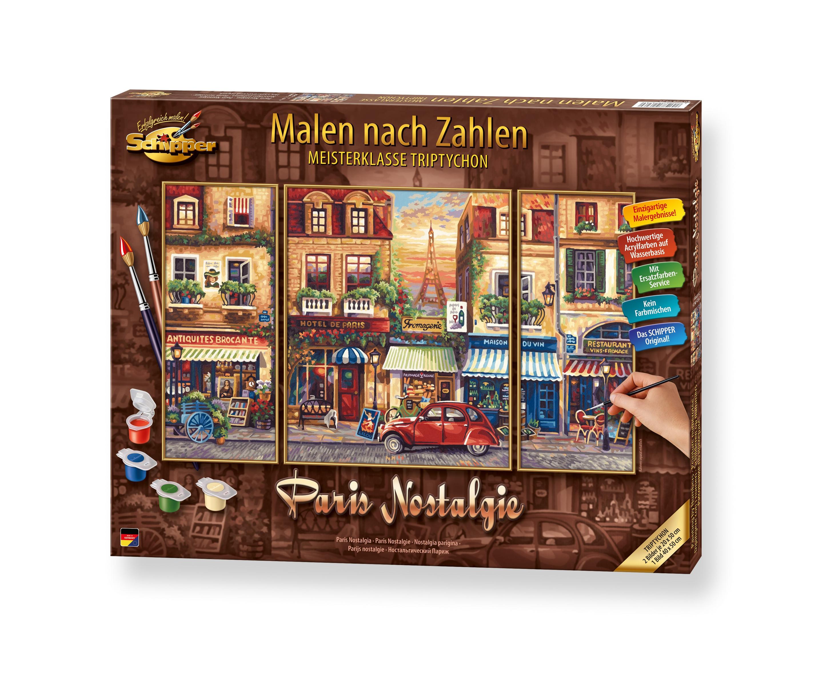 Produktbild Schipper Malen nach Zahlen - Motiv Gruppe Triptychon - Paris Nostalgie 5 von 6