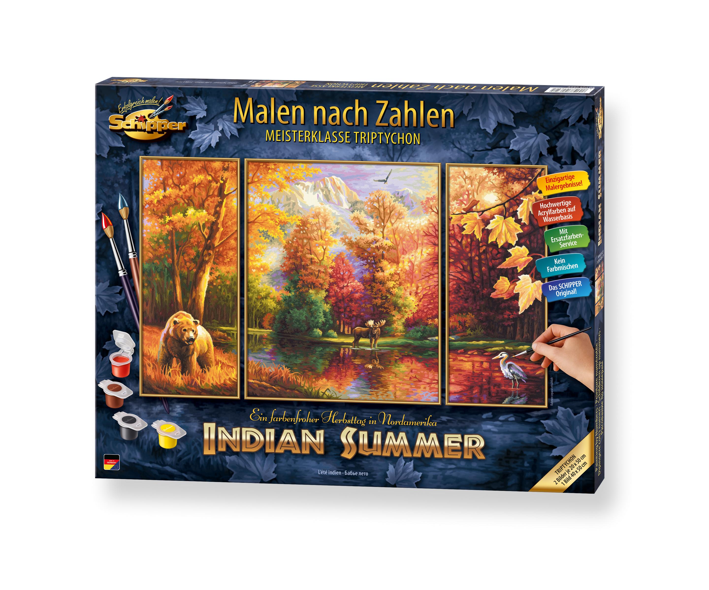 Produktbild Schipper Malen nach Zahlen - Motiv Gruppe Triptychon - Indian Summer 5 von 6