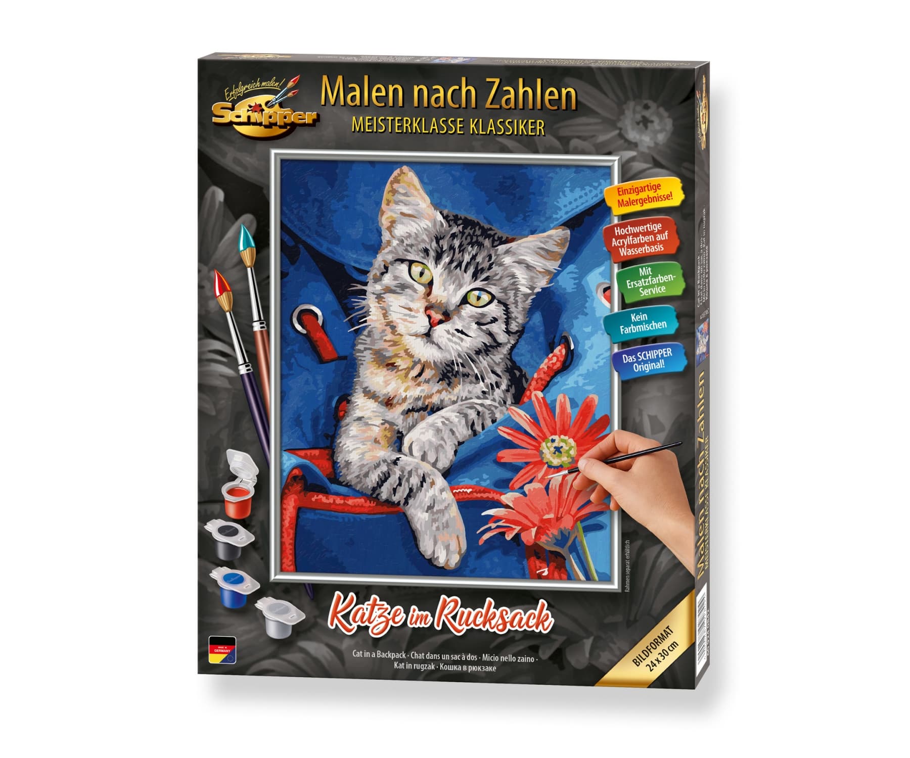 Schipper Malen nach Zahlen - Motiv Gruppe Klassiker / Tiere - Katze im Rucksack