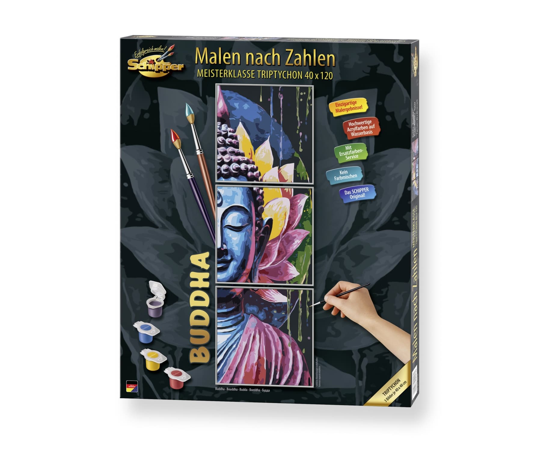 Schipper Malen nach Zahlen - Motiv Gruppe Triptychon - Buddha