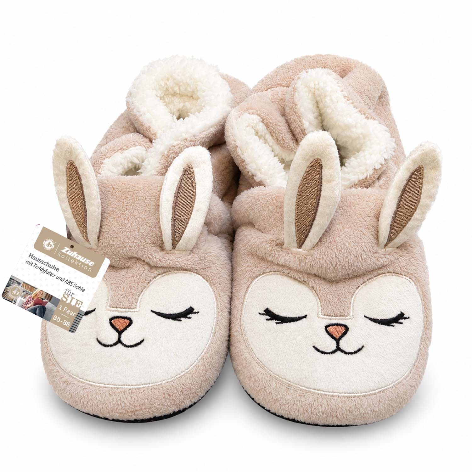 Damen ABS Hausschuhe 3D Forest Bunny