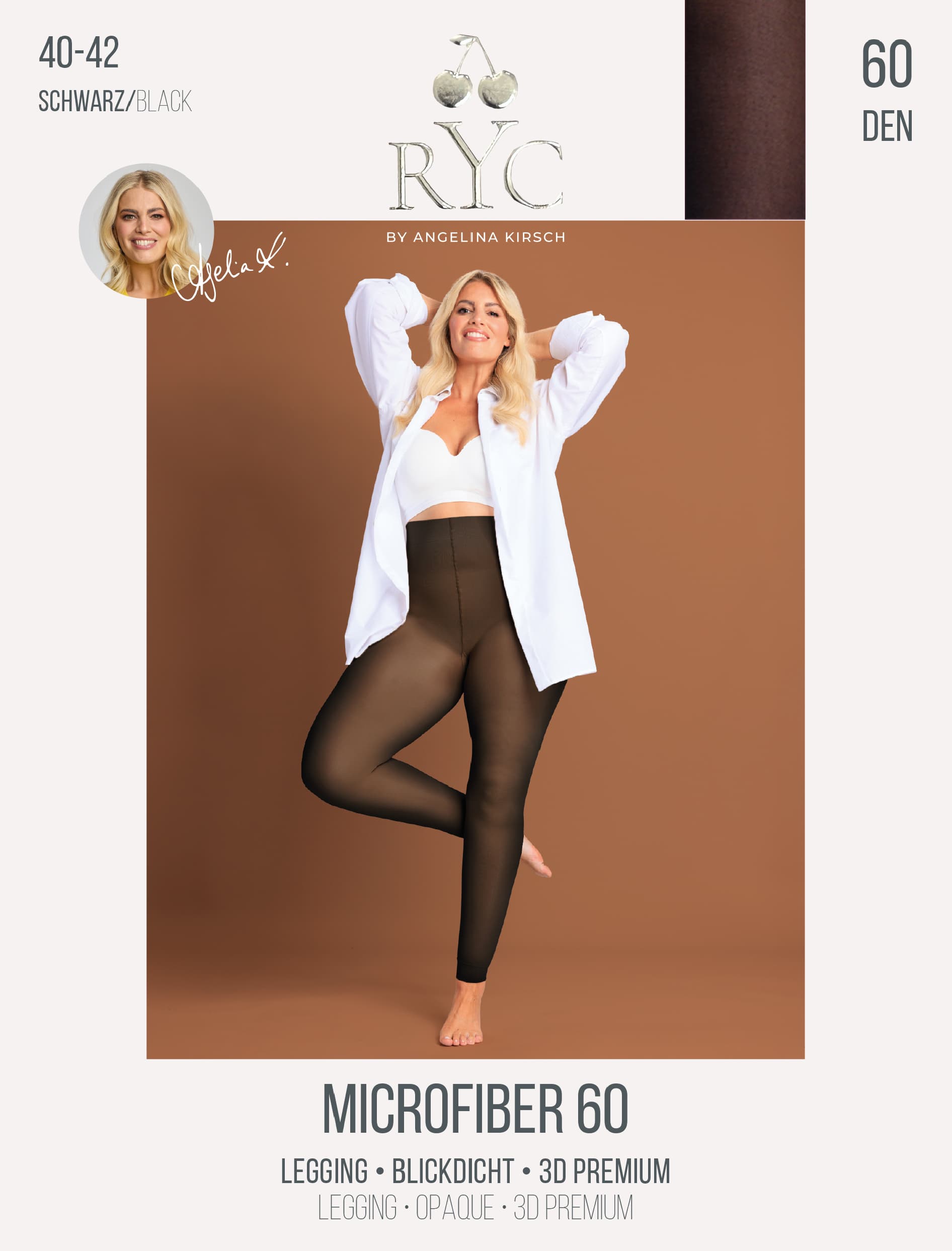 RYC Damen Mikrofaser Leggings 60 DEN