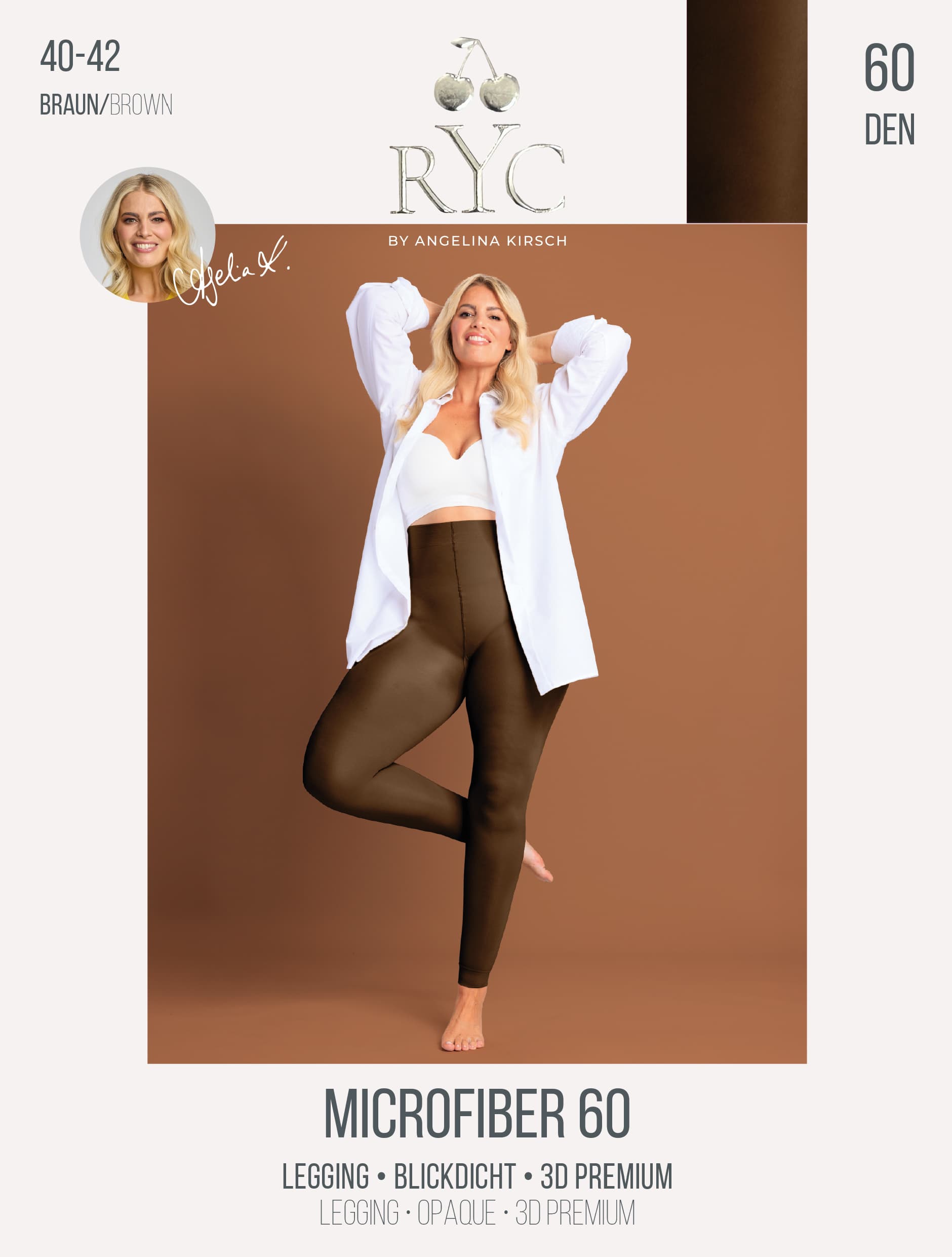 RYC Damen Mikrofaser Leggings 60 DEN