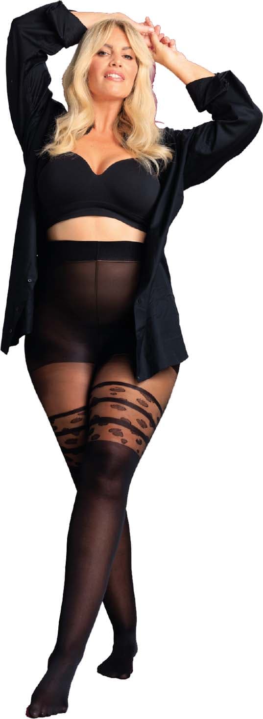 RYC Damen Overknee Feinstrumpfhose LEO