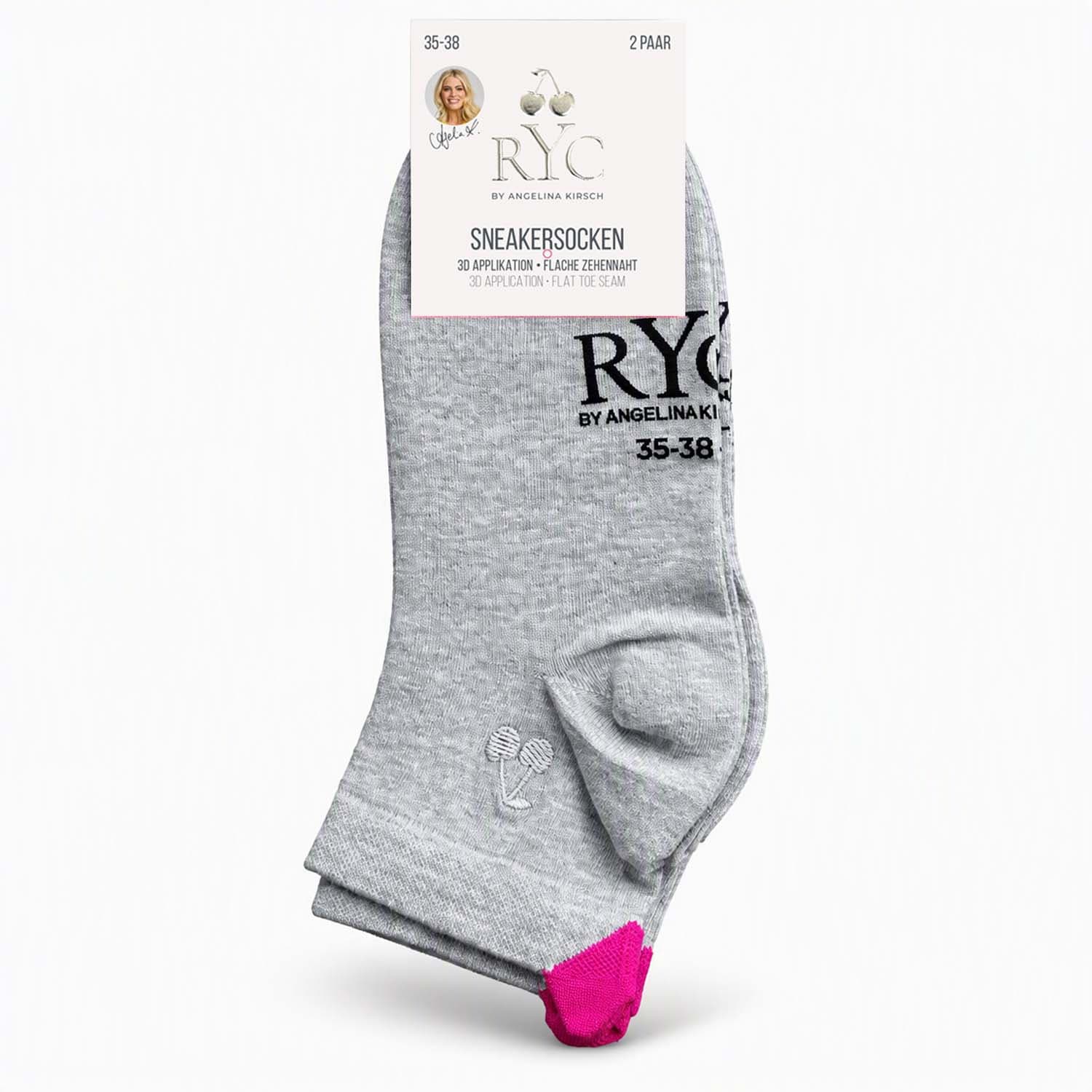 RYC Damen Sneaker Socken 3D 2er Pack