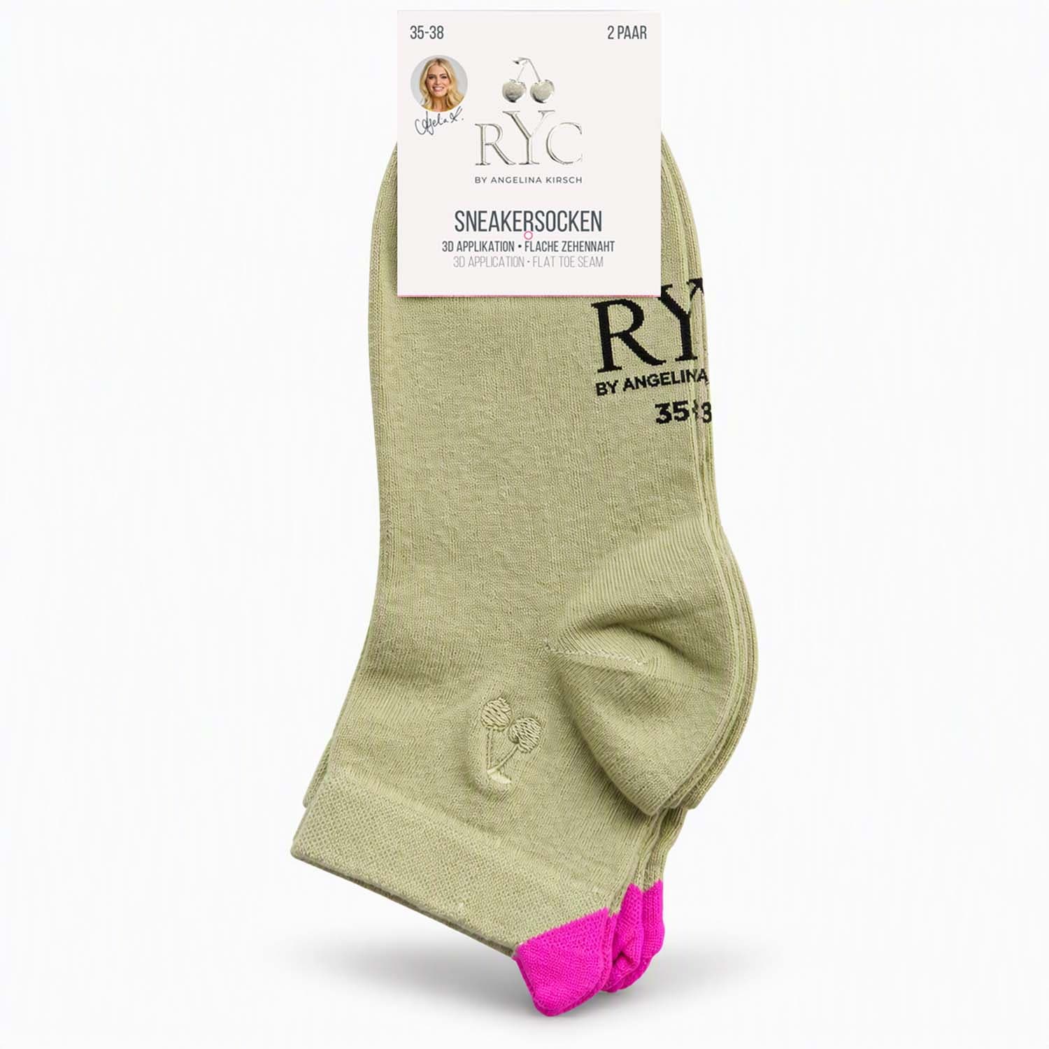 RYC Damen Sneaker Socken 3D 2er Pack