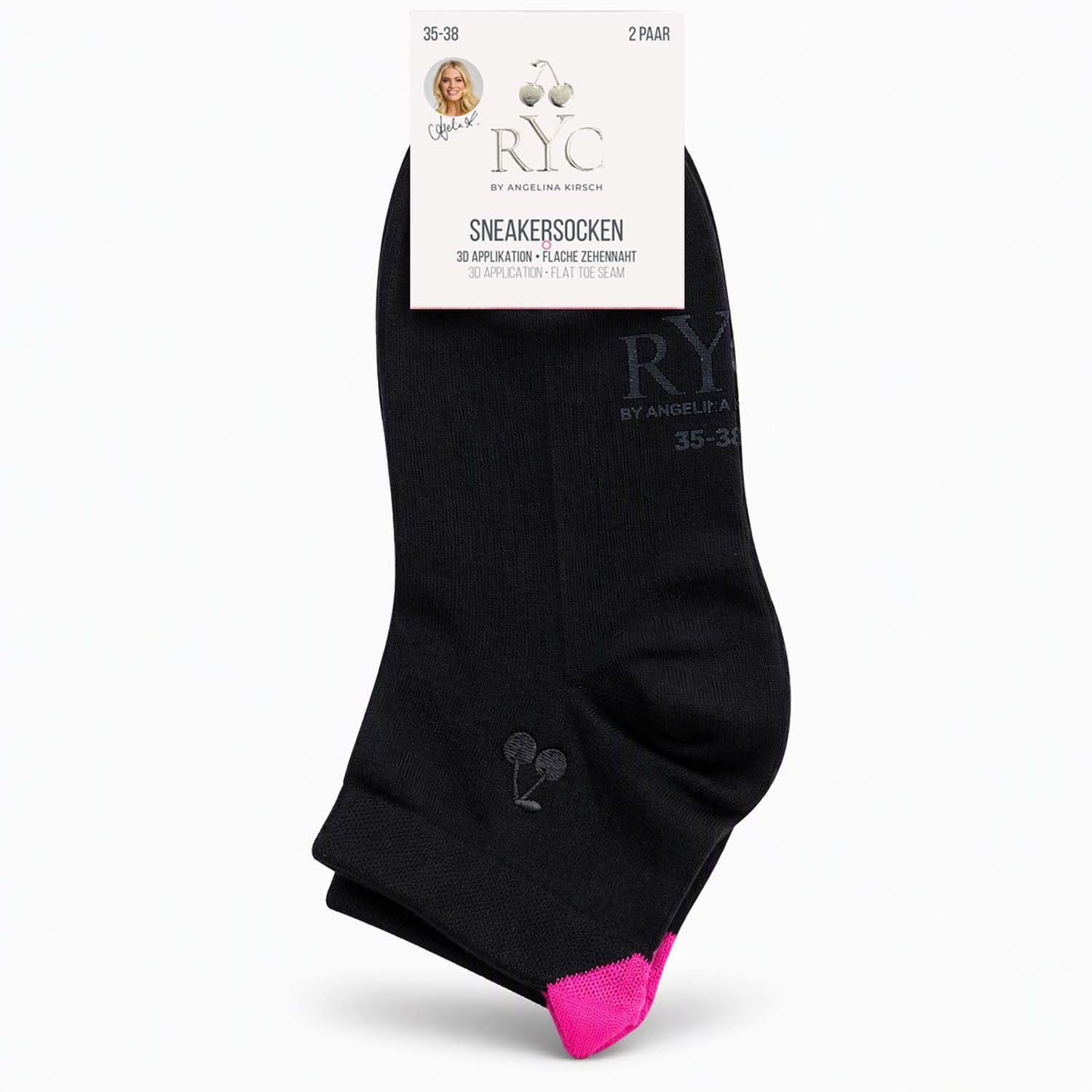 RYC Damen Sneaker Socken 3D 2er Pack
