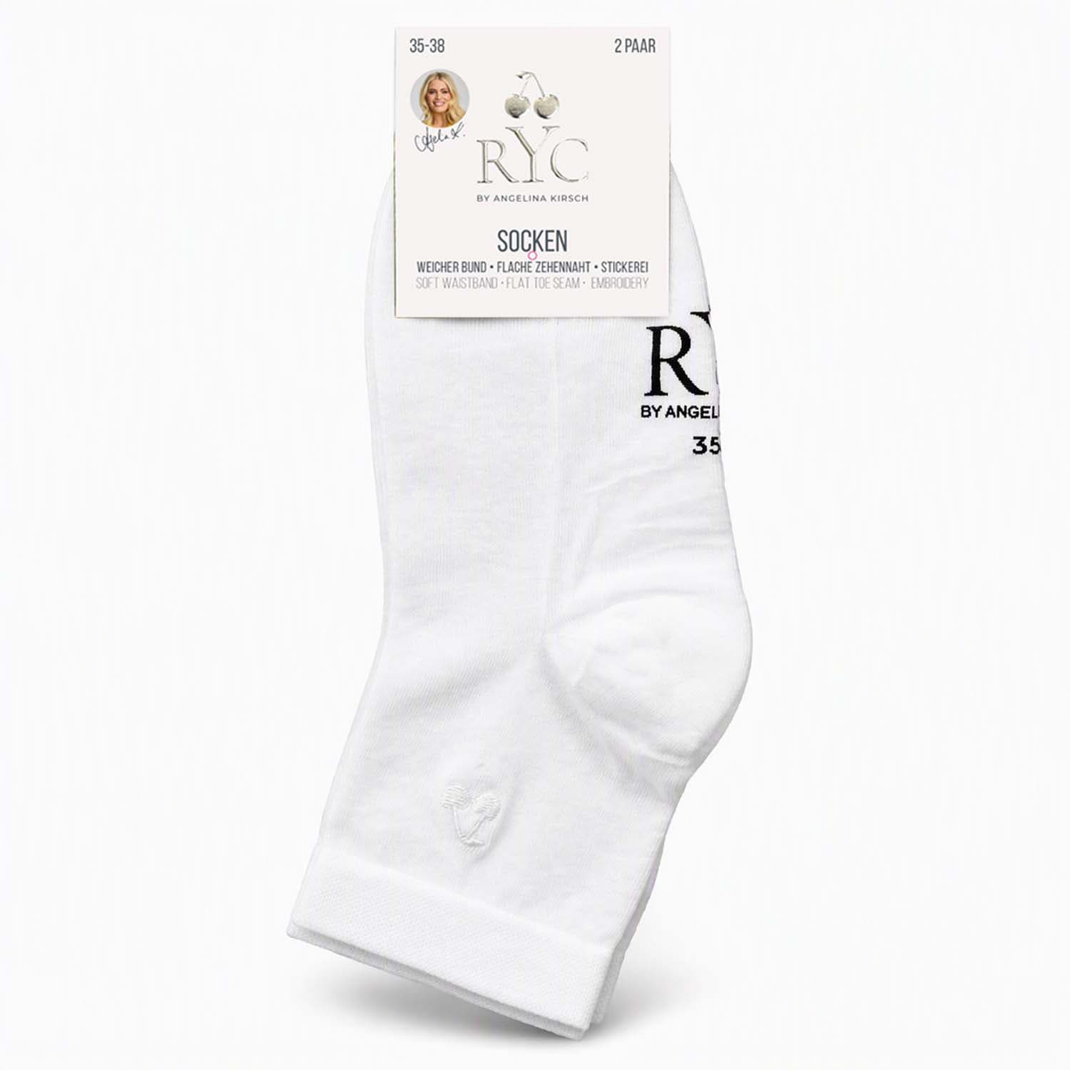 RYC Damen Socken mit Stickerei 2er Pack