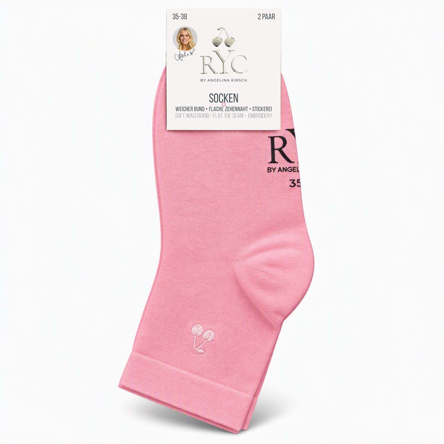 RYC Damen Socken mit Stickerei 2er Pack