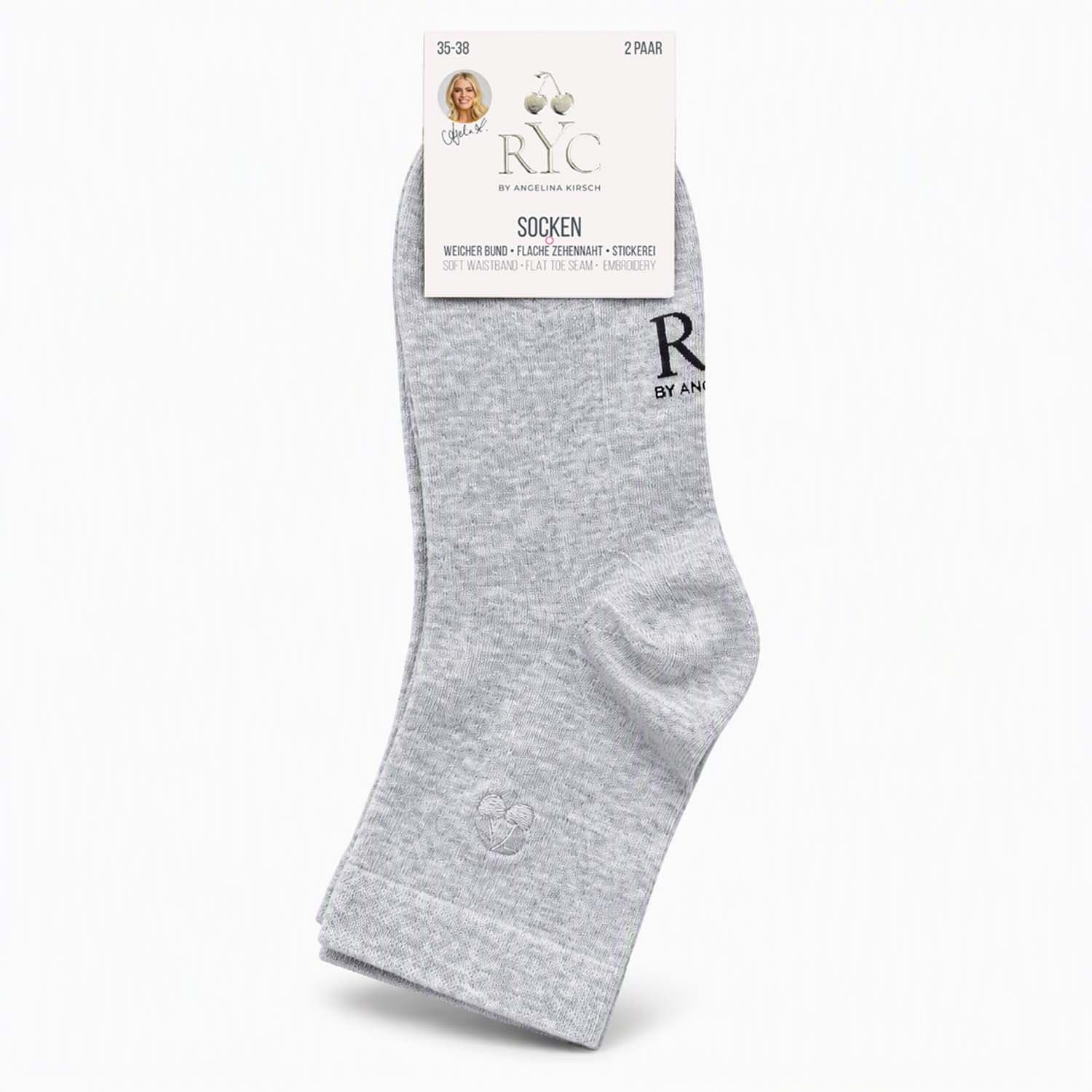 RYC Damen Socken mit Stickerei 2er Pack