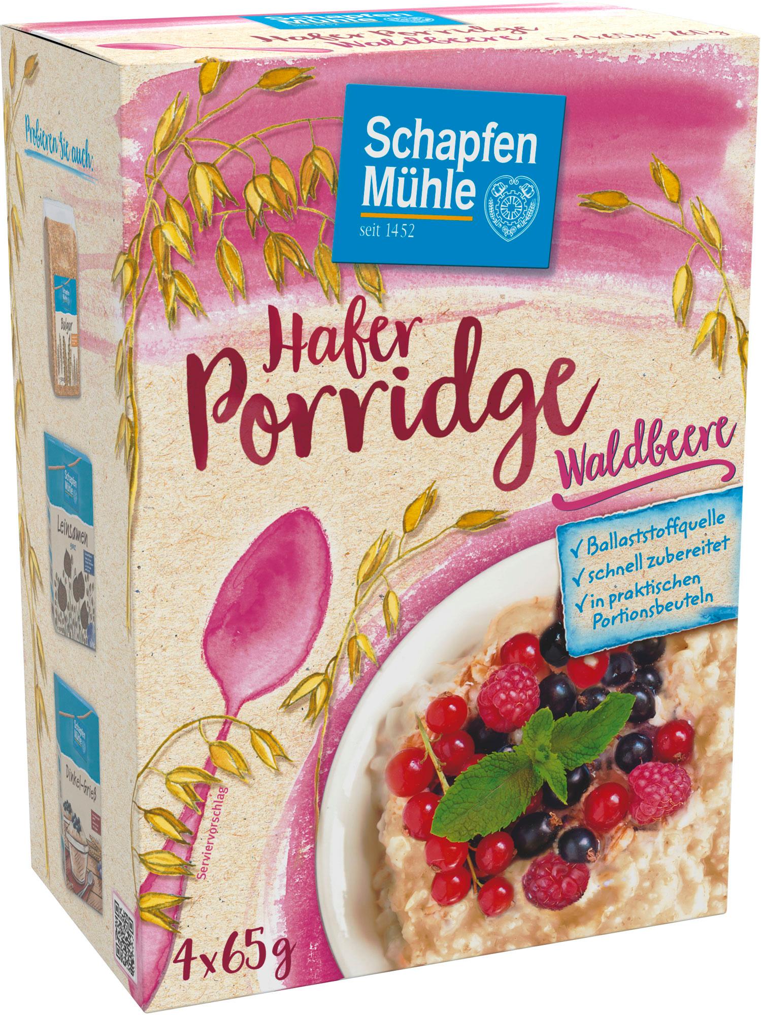 SchapfenMühle Hafer-Porridge Waldbeere