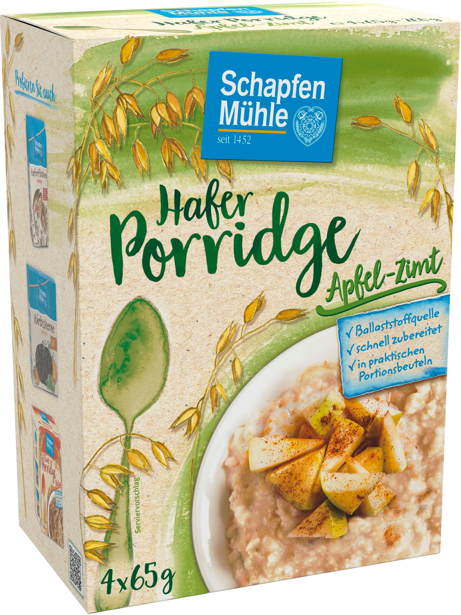 SchapfenMühle Hafer-Porridge Apfel-Zimt