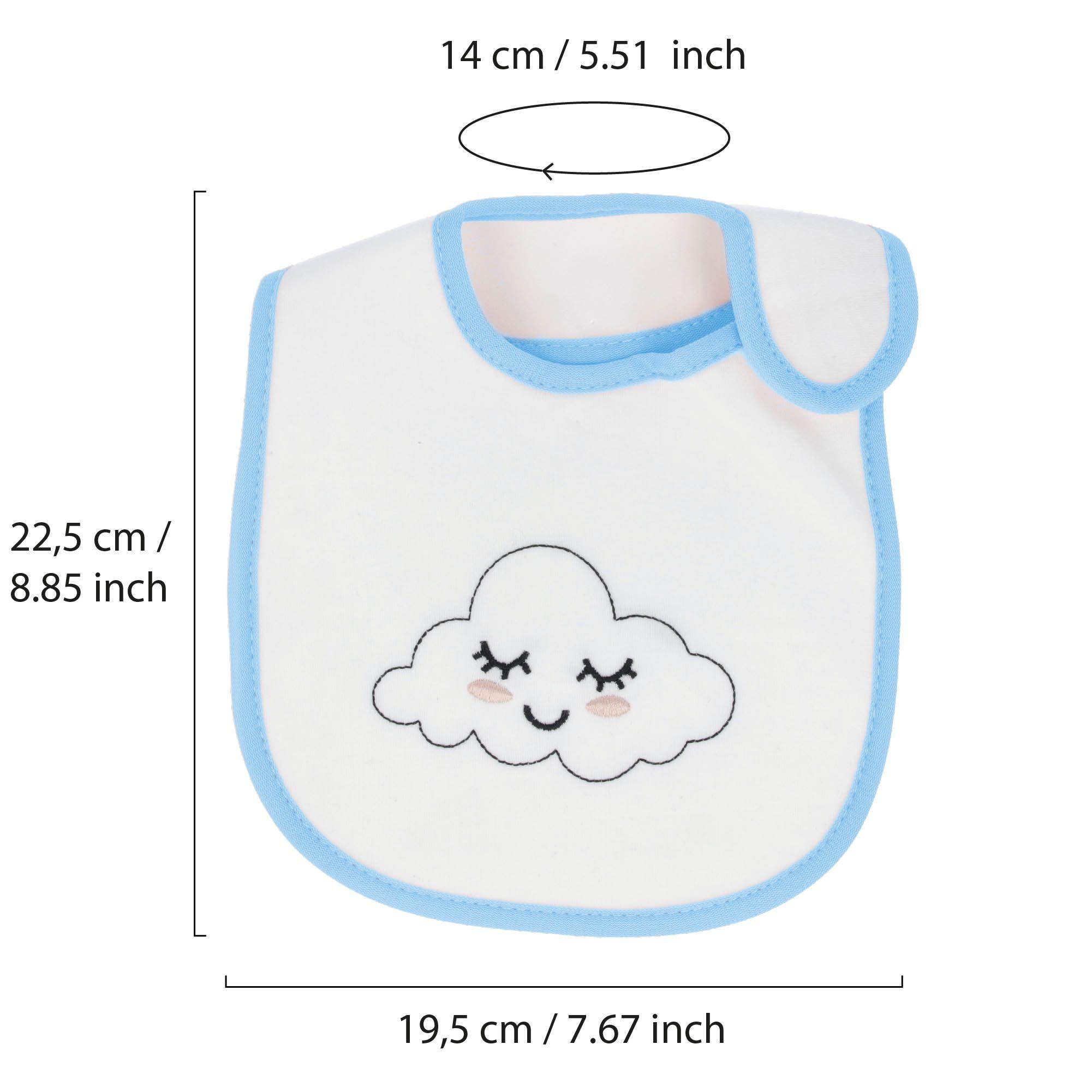 Produktbild PARSA Beauty Babylatz weiß mit blauer Bordüre 3 von 4