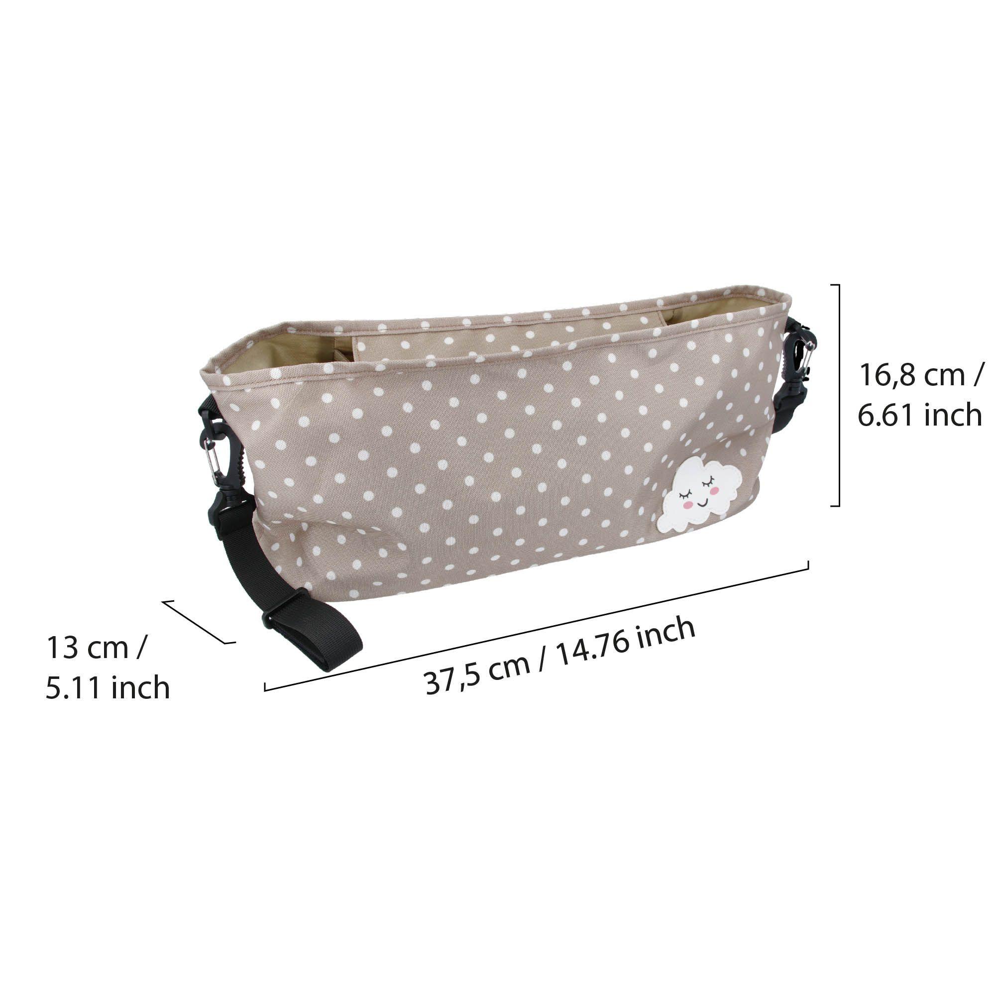 Produktbild PARSA Beauty Baby Kinderwagentasche beige mit Wolkenstickerei 3 von 4