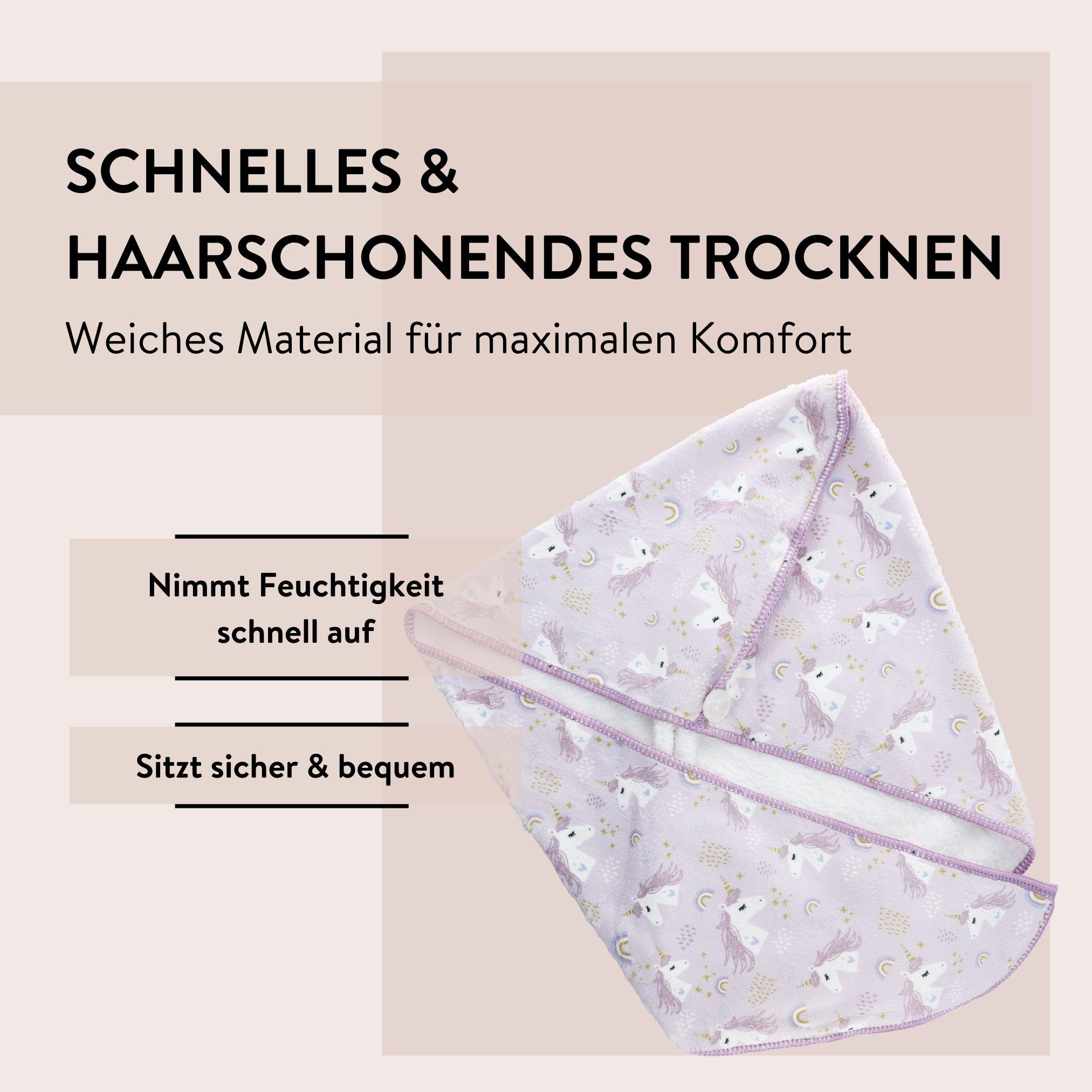 Produktbild PARSA Beauty Kids Set Haarturban & Entwirrer Einhorn Design 5 von 6