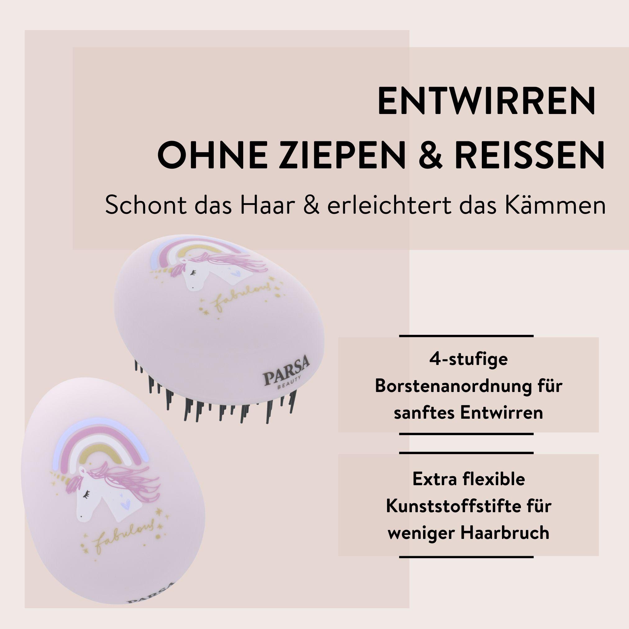 Produktbild PARSA Beauty Kids Set Haarturban & Entwirrer Einhorn Design 4 von 6