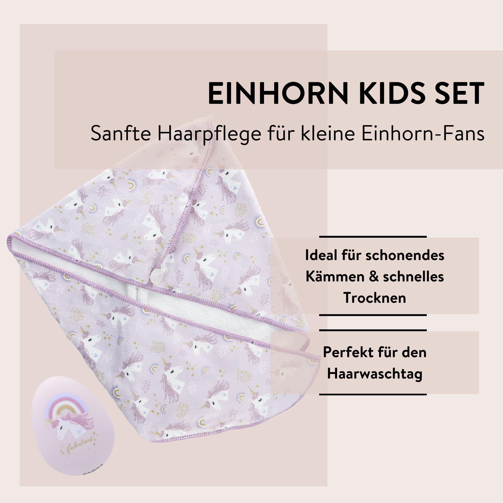 Produktbild PARSA Beauty Kids Set Haarturban & Entwirrer Einhorn Design 2 von 6