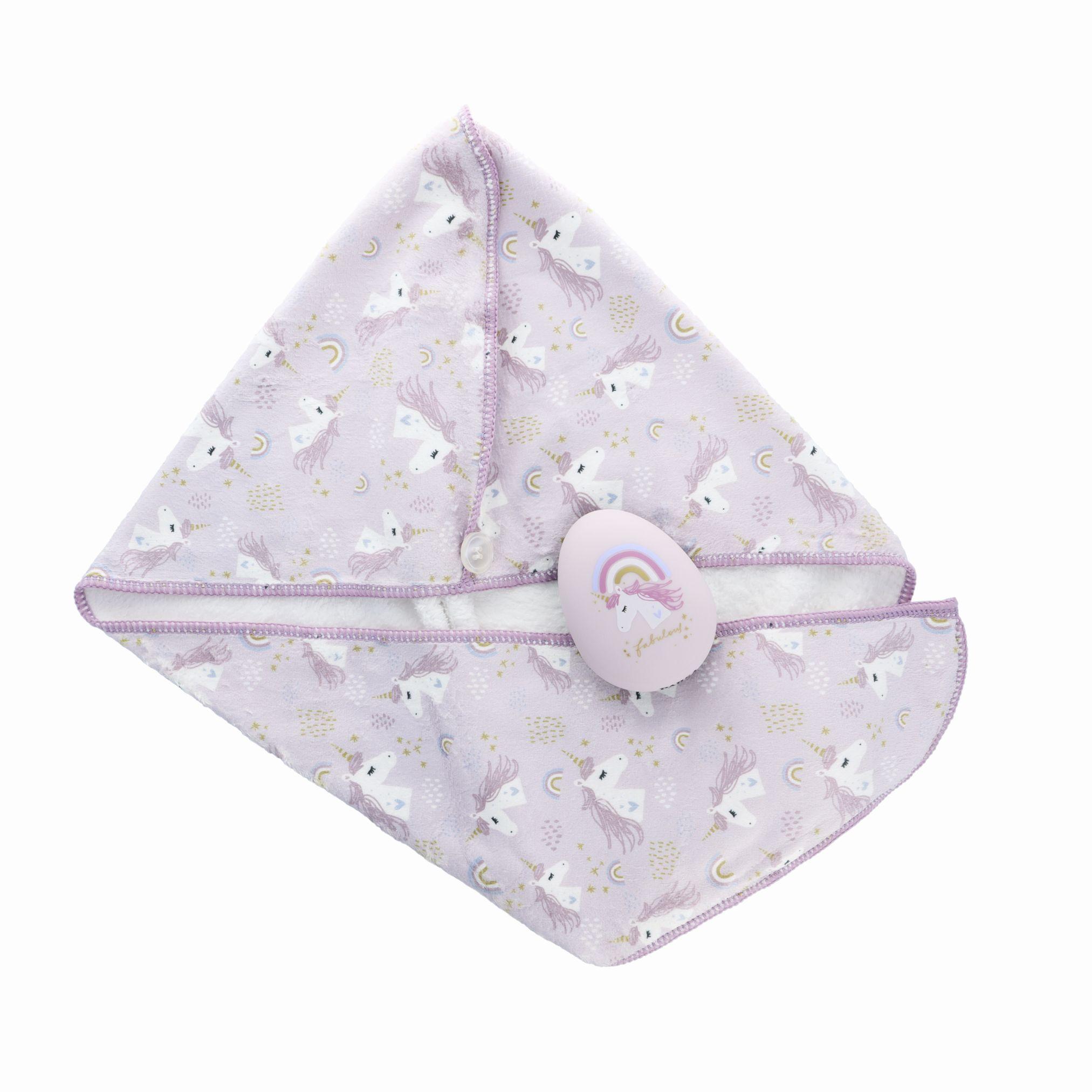 PARSA Beauty Kids Set Haarturban & Entwirrer Einhorn Design