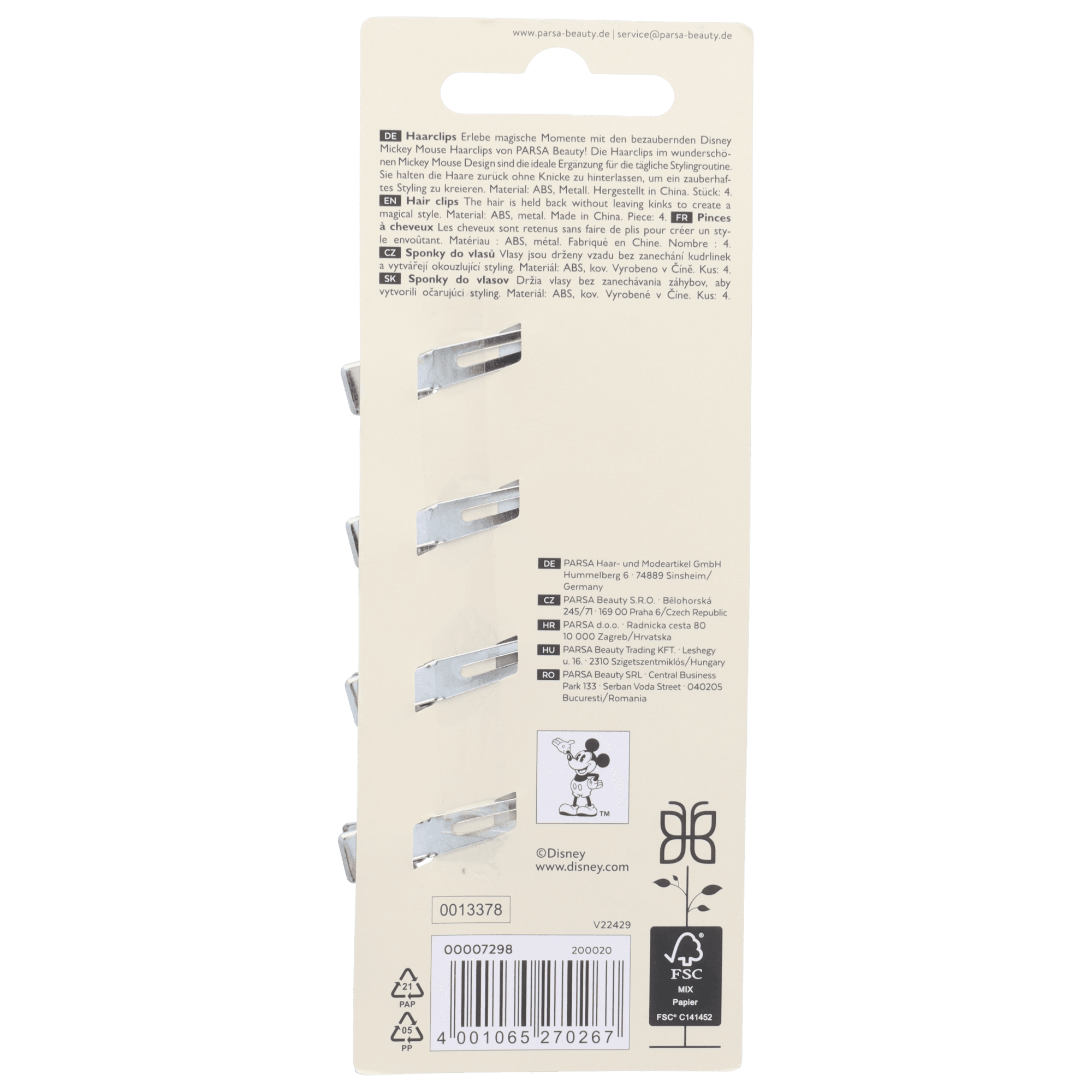Produktbild PARSA Beauty Haarclips Disney 3 von 8