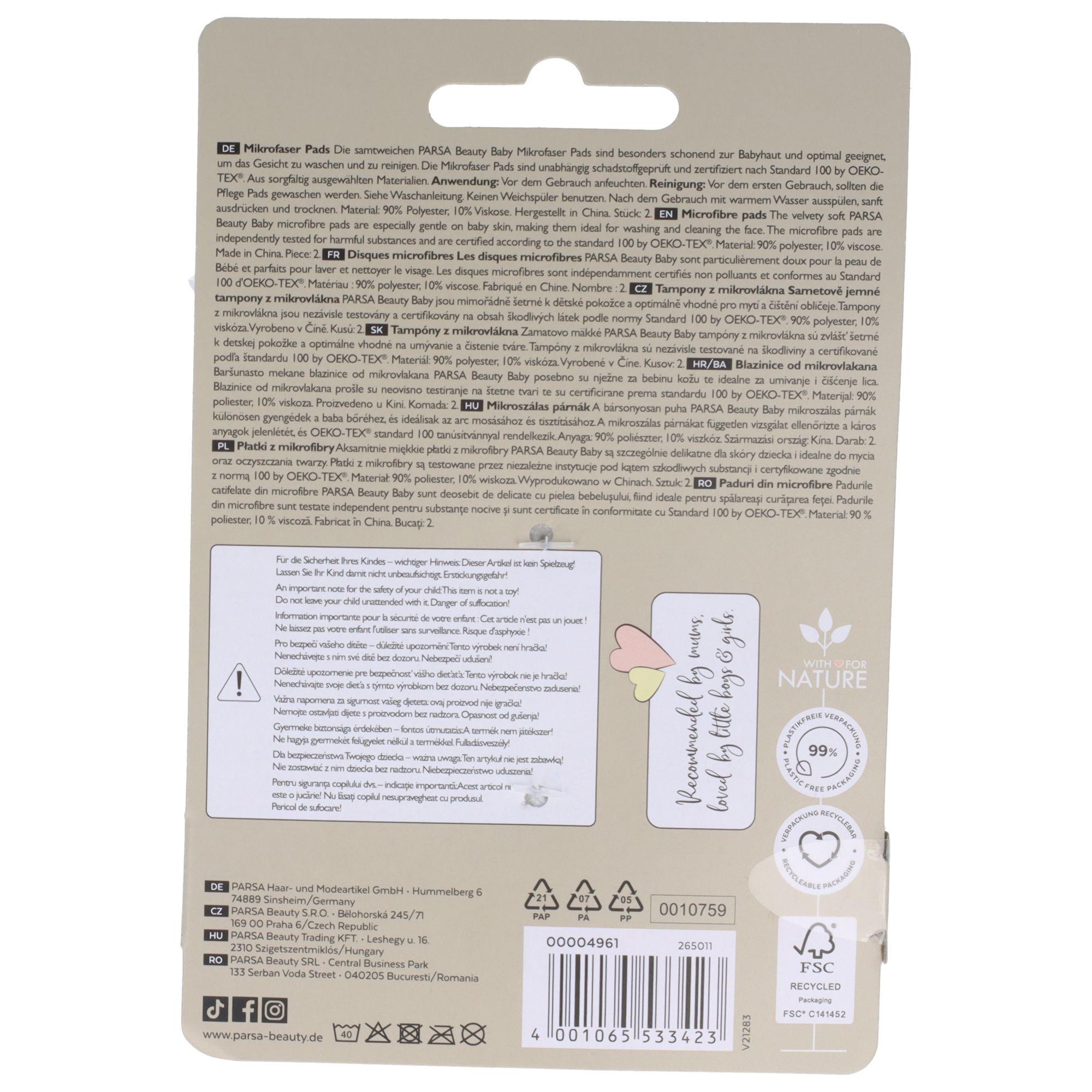 Produktbild PARSA Beauty Baby Mikrofaser Pads Gesicht 3 von 3