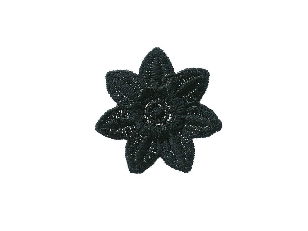 Mono Quick Bügelmotiv Blume schwarz