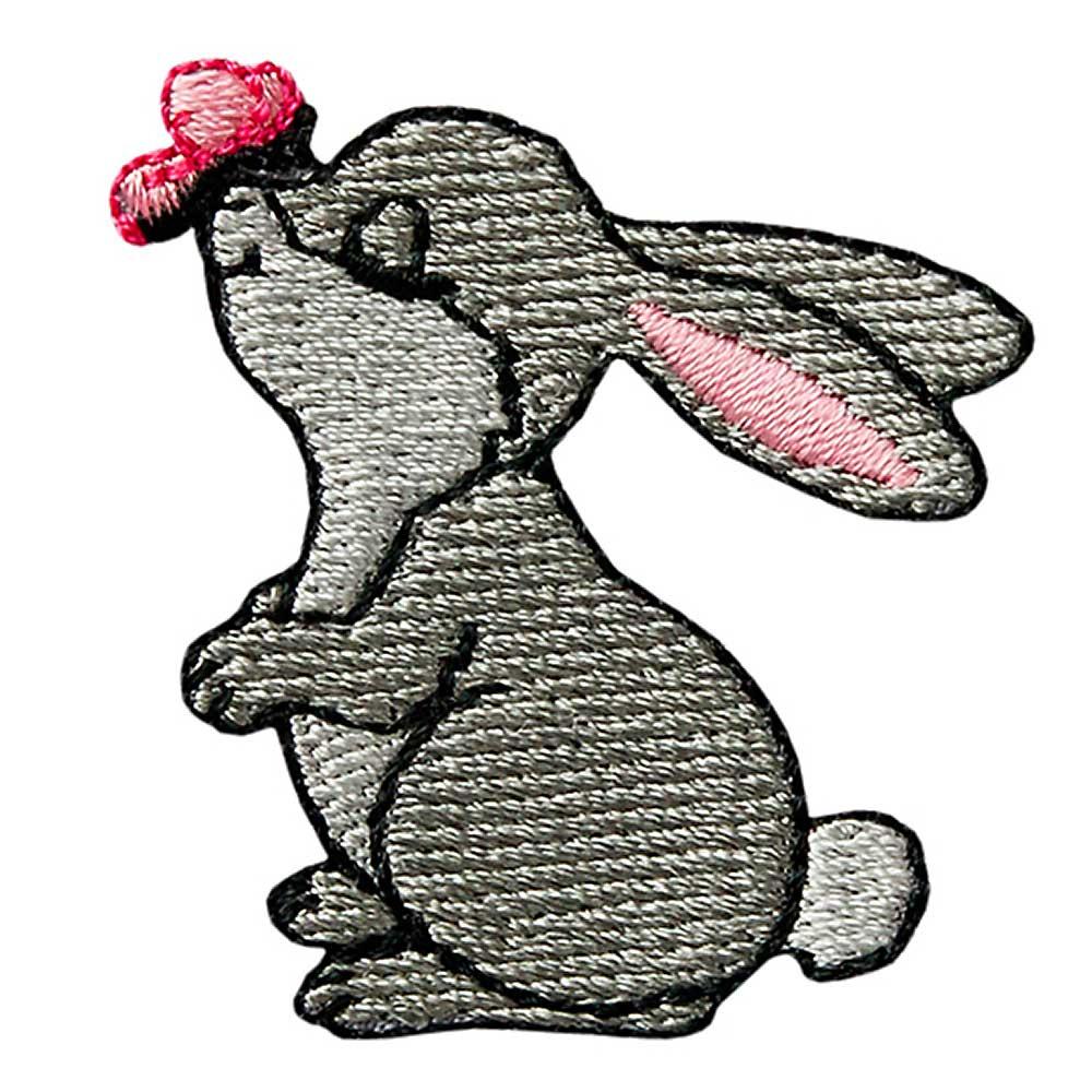 Mono Quick Bügelmotiv Mini Hase mit Schmetterling