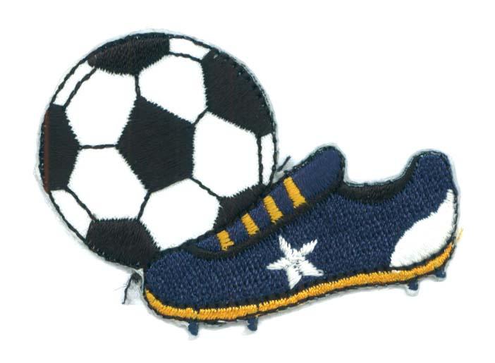 Mono Quick Bügelmotiv Fußball mit Schuh