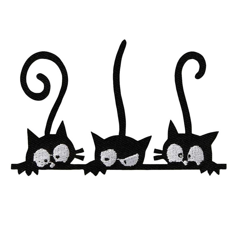 Mono Quick Bügelmotiv Katzen schwarz