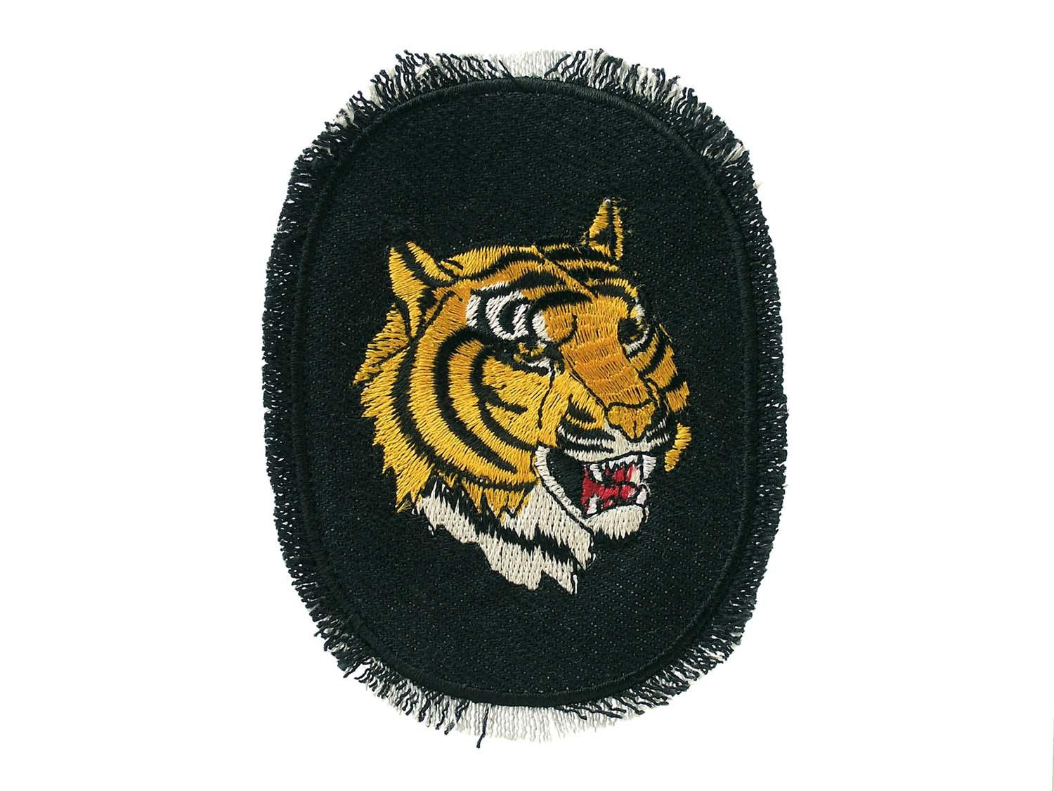 Mono Quick Bügelmotiv Jeansflick Tiger schwarz