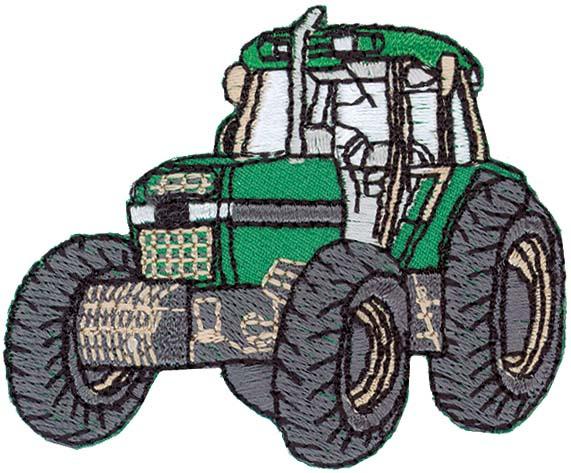 Mono Quick Bügelmotiv Traktor grün