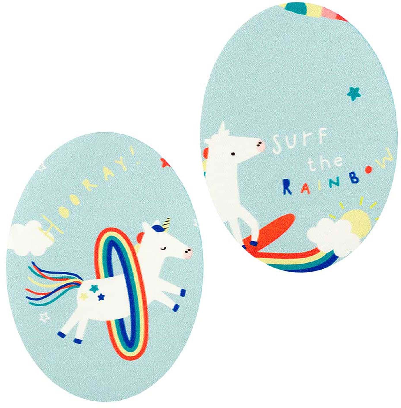 Mono Quick Bügelmotiv Midi Einhorn 8x5,9cm 2er Set