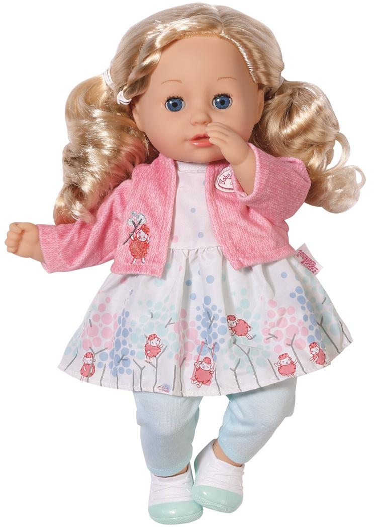 Baby Annabell Little Sophia 36cm mit Schlafaugen mit 2-in-1-Kleid, Leggings und Schuhen