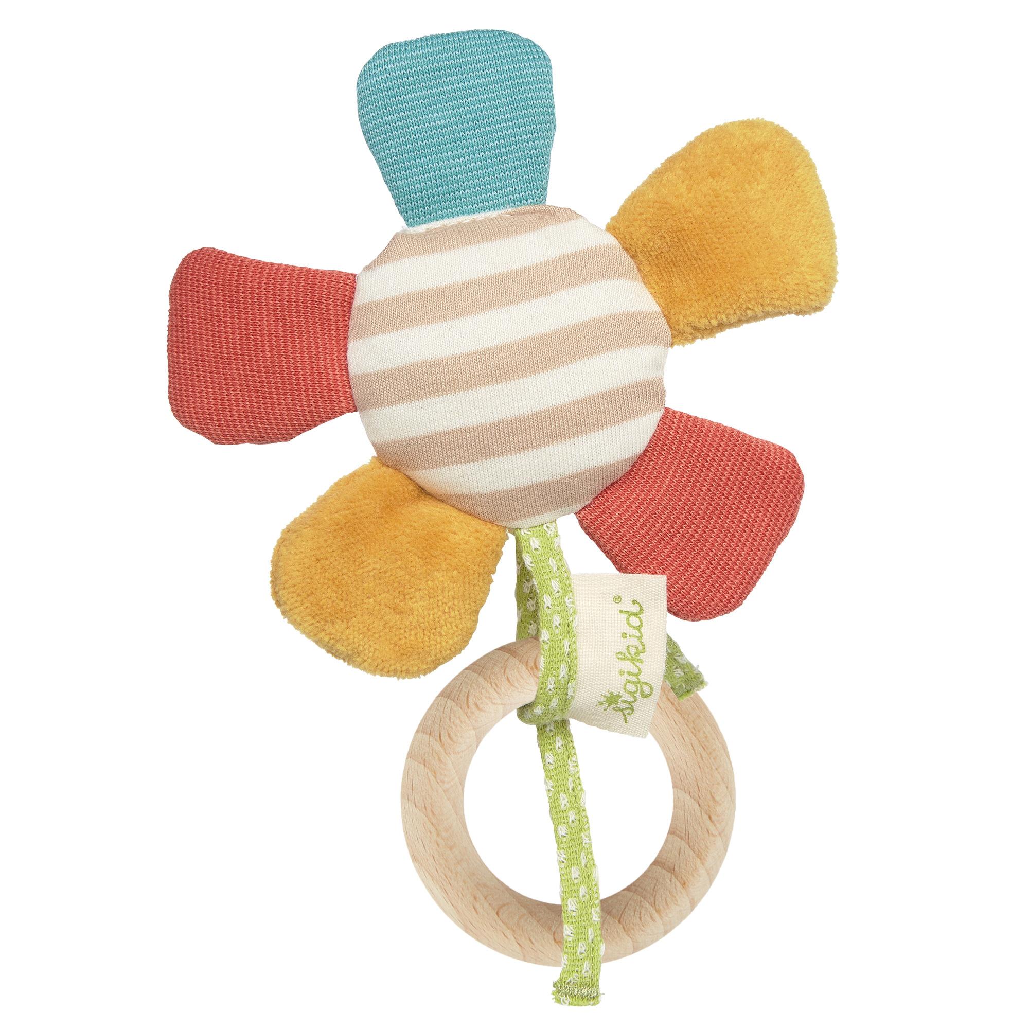 sigikid - Baby Aktiv-Greifling Blume, Green Collection