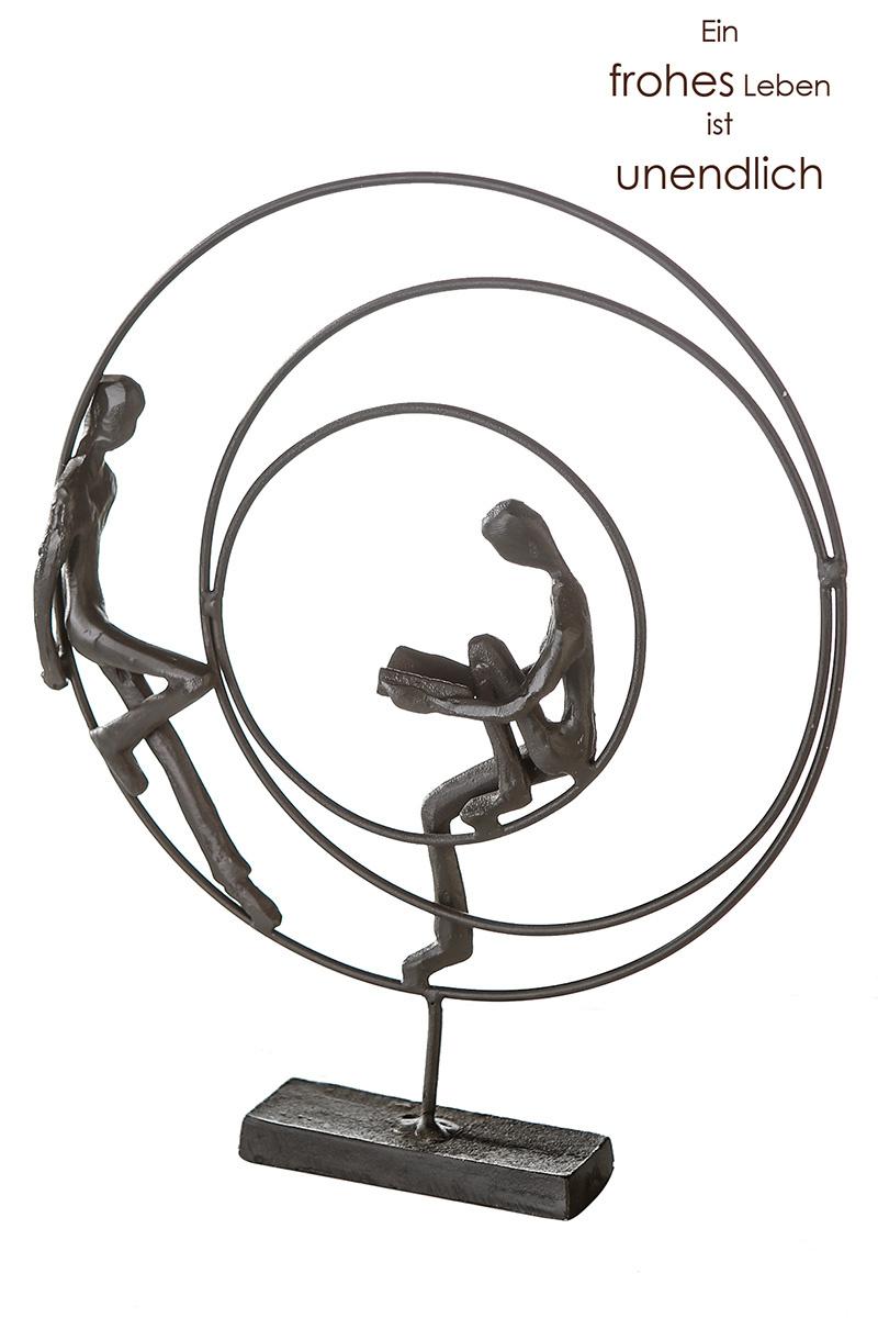 GILDE Eisen Design Skulptur Circles H=23cm
