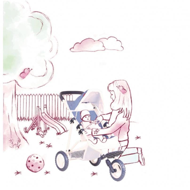 Produktbild Götz - 3-Rad Puppen-Buggy Spotty Blue 2 von 5