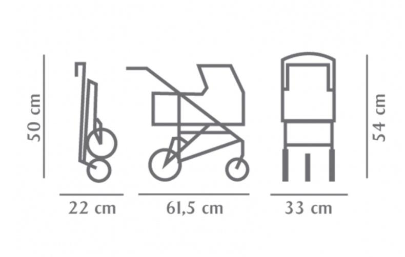 Produktbild Götz - 3-Rad Puppen-Buggy Spotty Blue 4 von 5