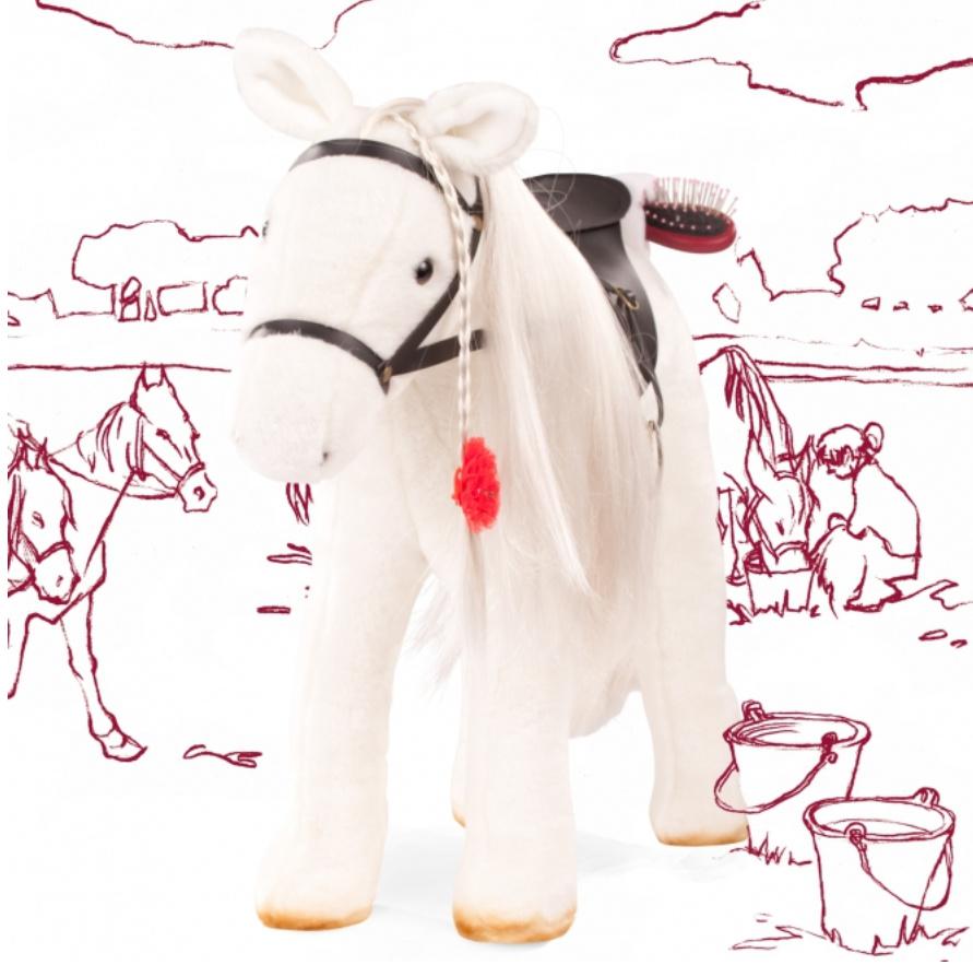 Götz - Kämmpferd Lipizzaner, Großes Plüschpferd für Stehpuppen