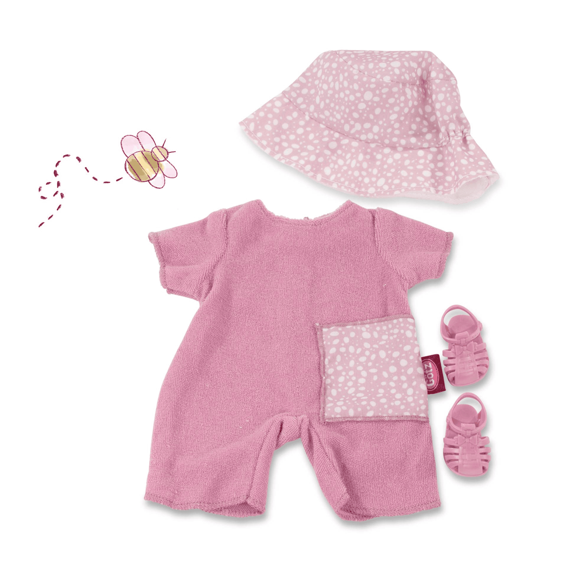 Götz - Puppenmode Babykombi Sommer Gr. S – Leichte Sommerkleidung für Spielpuppen 30–33 cm