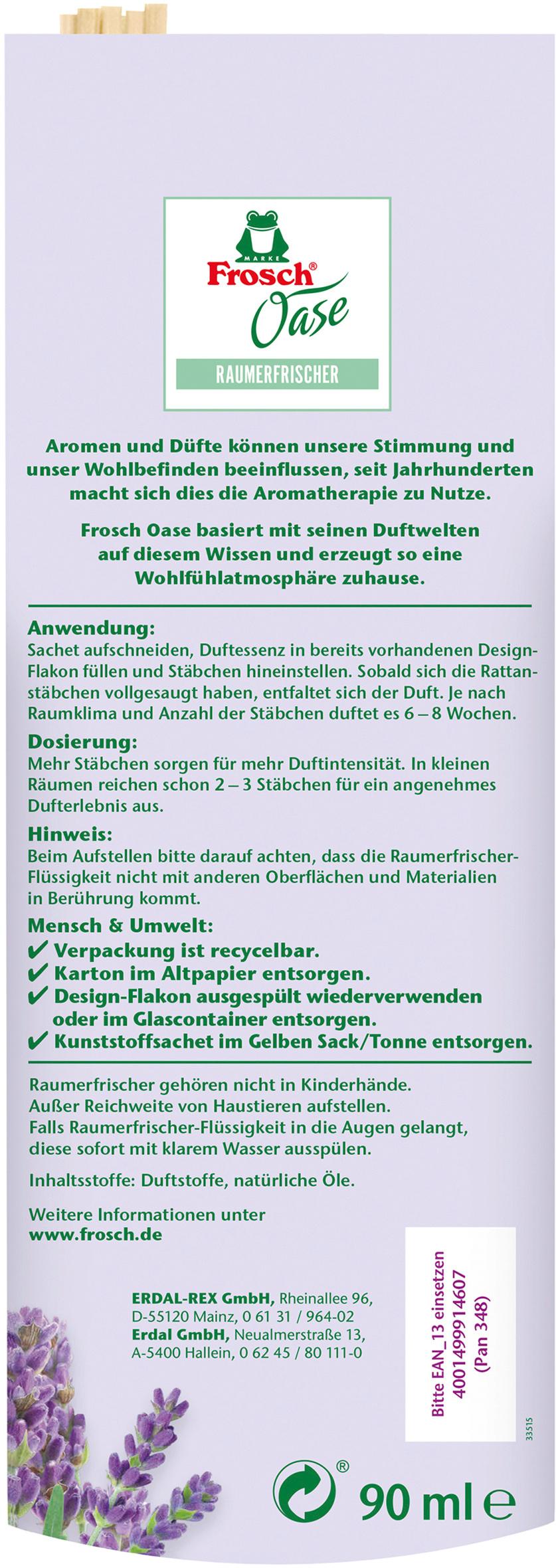 Produktbild Frosch Oase Raumerfrischer Lavendeltraum Nachfüllbeutel 2 von 2