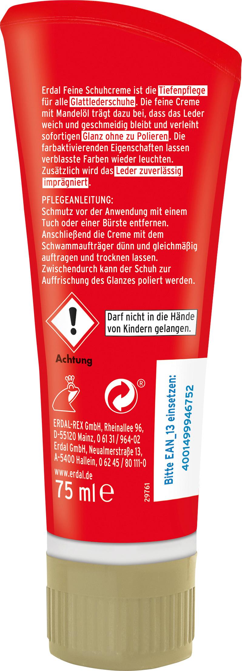 Produktbild Erdal Tubencreme schwarz 75 ml 2 von 2