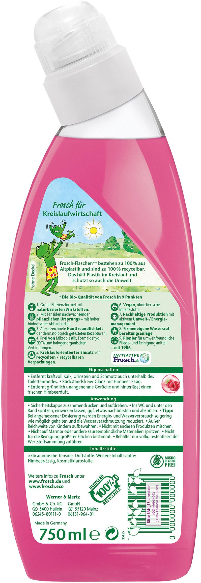 Produktbild Frosch Himbeer-Essig WC-Reiniger 2 von 5