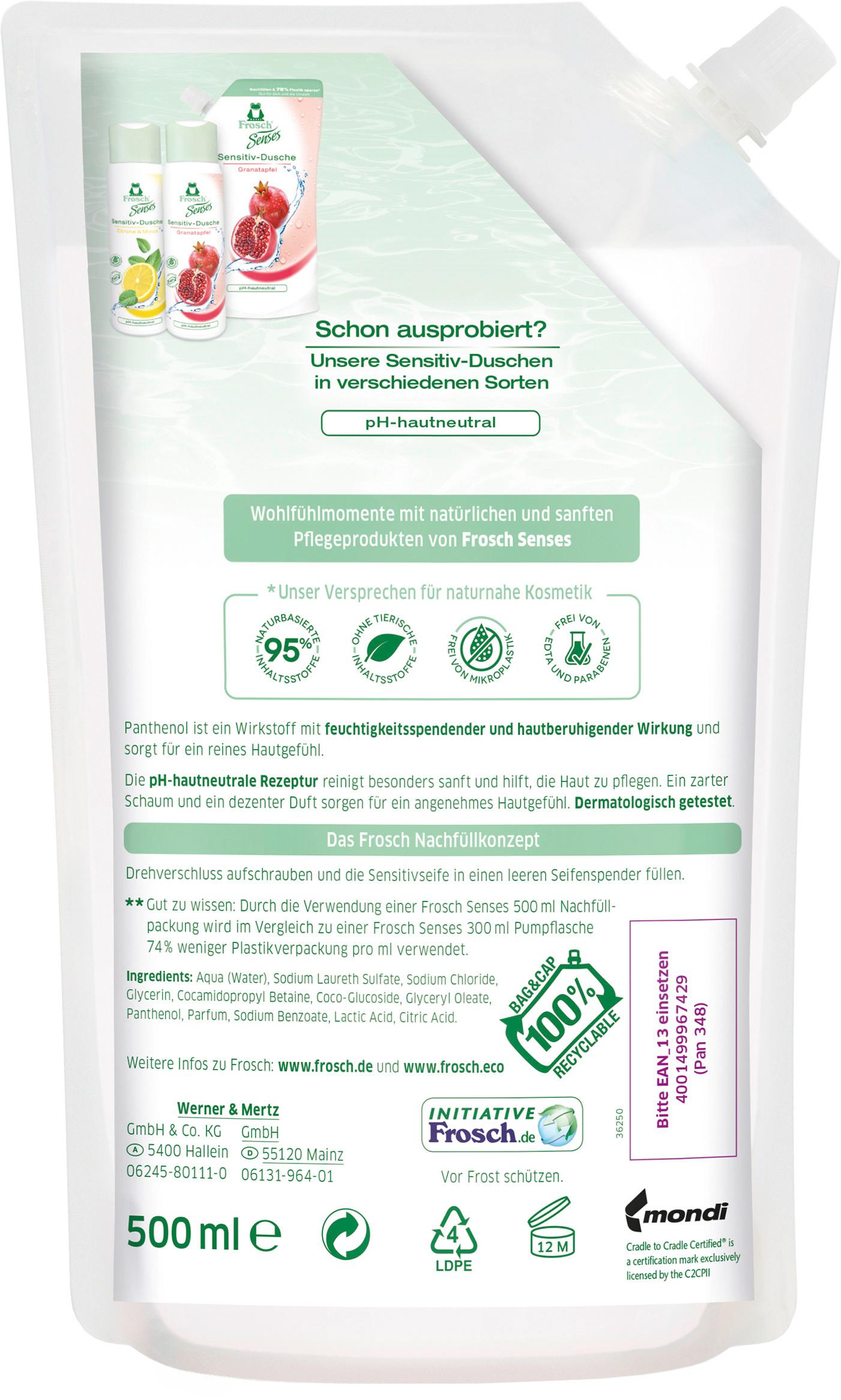 Produktbild Frosch Reine Pflege Sensitiv-Seife Nachfüllung 2 von 2
